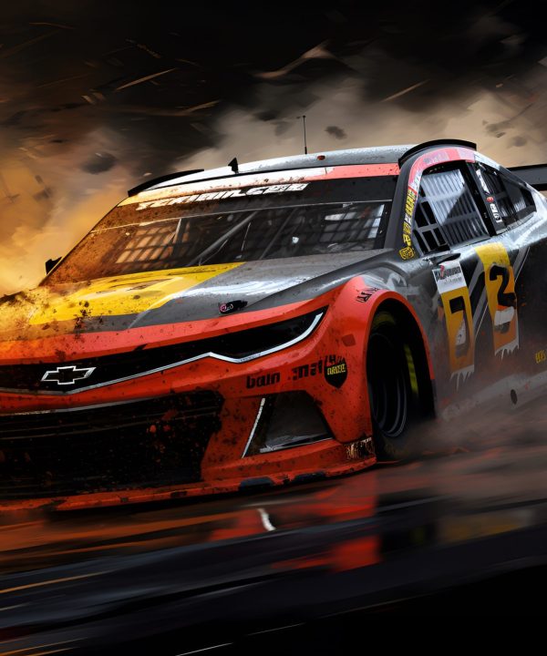 rally car with dramatic dust, generative ai design