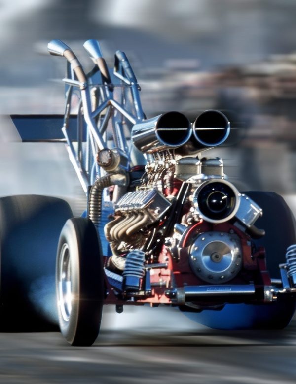 The sound of a roaring engine fills the air as a biofuelpowered dragster speeds down a track showcasing the power and potential of alternative fuels. Crowds gather to watch and learn .